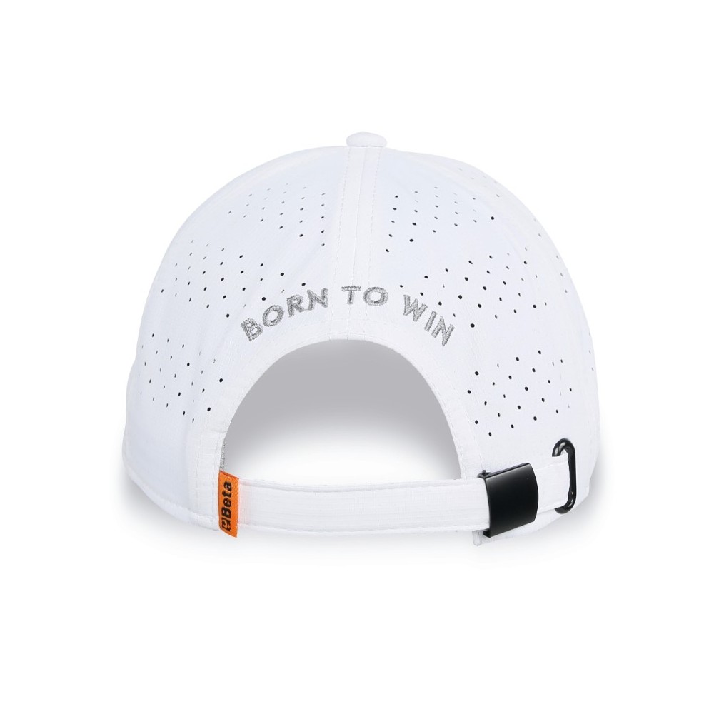 Baseball cap with curved visor, white - Beta 9525WB
