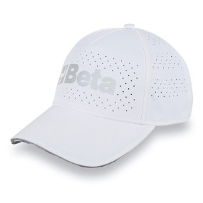 Baseball cap with curved visor, white - Beta 9525WB