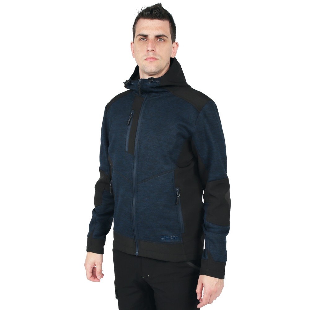 Technical fleece hoodie with softshell fabric inserts - Beta 7637B